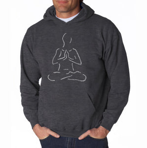 POPULAR YOGA POSES - Men's Word Art Hooded Sweatshirt