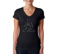 Load image into Gallery viewer, POPULAR YOGA POSES - Women&#39;s Word Art V-Neck T-Shirt